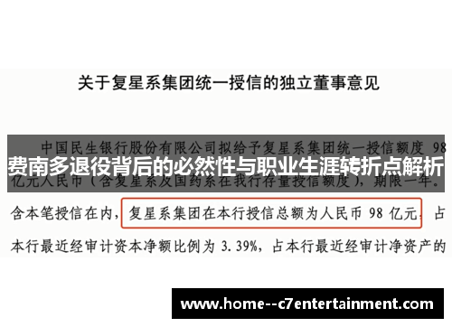 费南多退役背后的必然性与职业生涯转折点解析